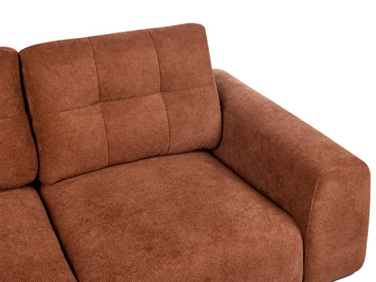  Sofa 2 Seater LAURILA Fabric Golden Brown