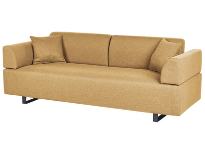  Sofa 3 Seater SOKNA Fabric Mustard With Tables