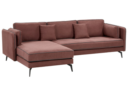  Corner Sofa 3 Seater ALTAN Fabric Burgundy Right Hand