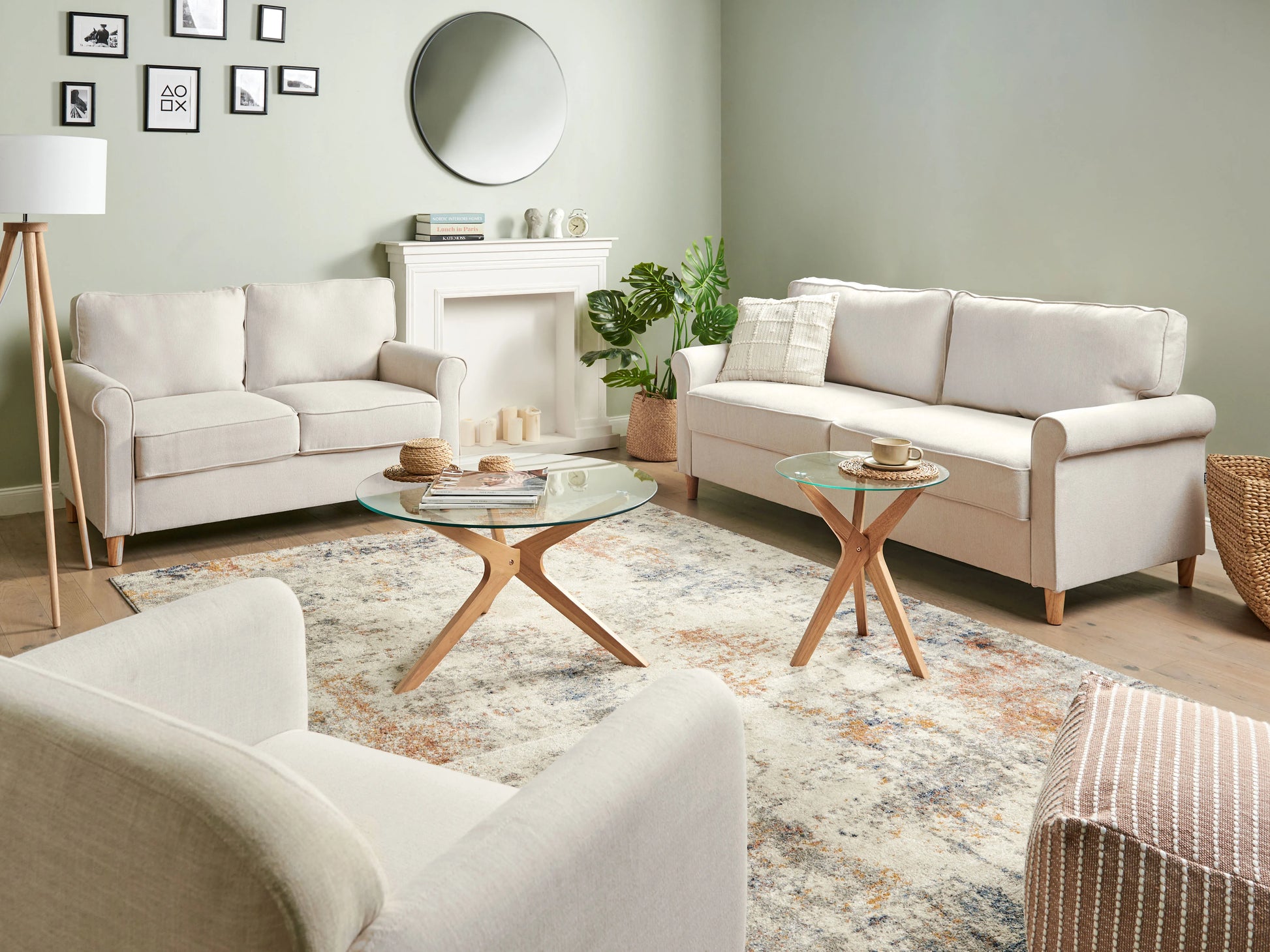  Sofa 3 Seater RONNEBY Fabric Beige