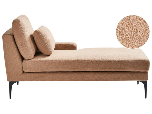  Left-Hand Chaise Lounge EWRON Boucle Sand Beige
