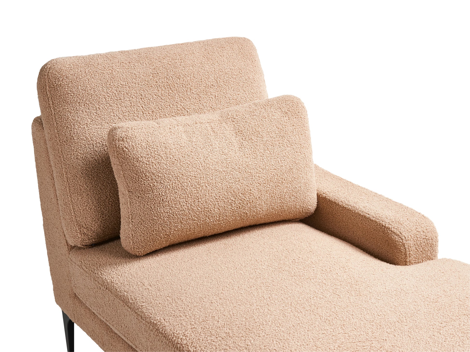  Left-Hand Chaise Lounge EWRON Boucle Sand Beige