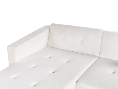  Corner Sofa Bed 4 Seater VADSO Boucle Off-White Right Hand