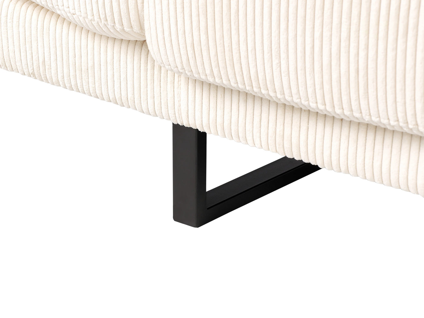  Corner Sofa 4 Seater IKAST Corduroy Beige Left Hand