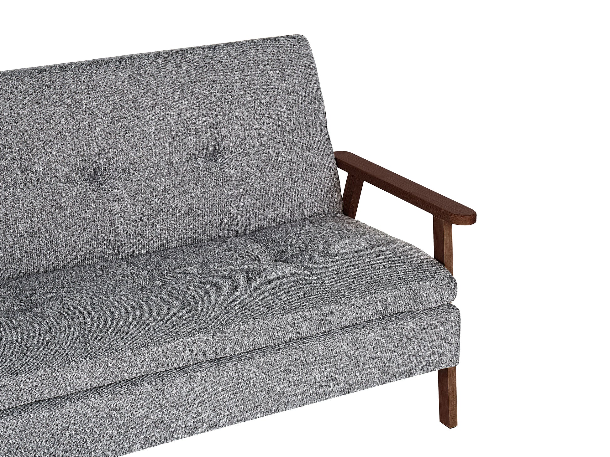  Sofa Bed 3 Seater TJORN Fabric Light Grey