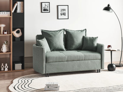  Sofa Bed 2 Seater HOVIN Fabric Green