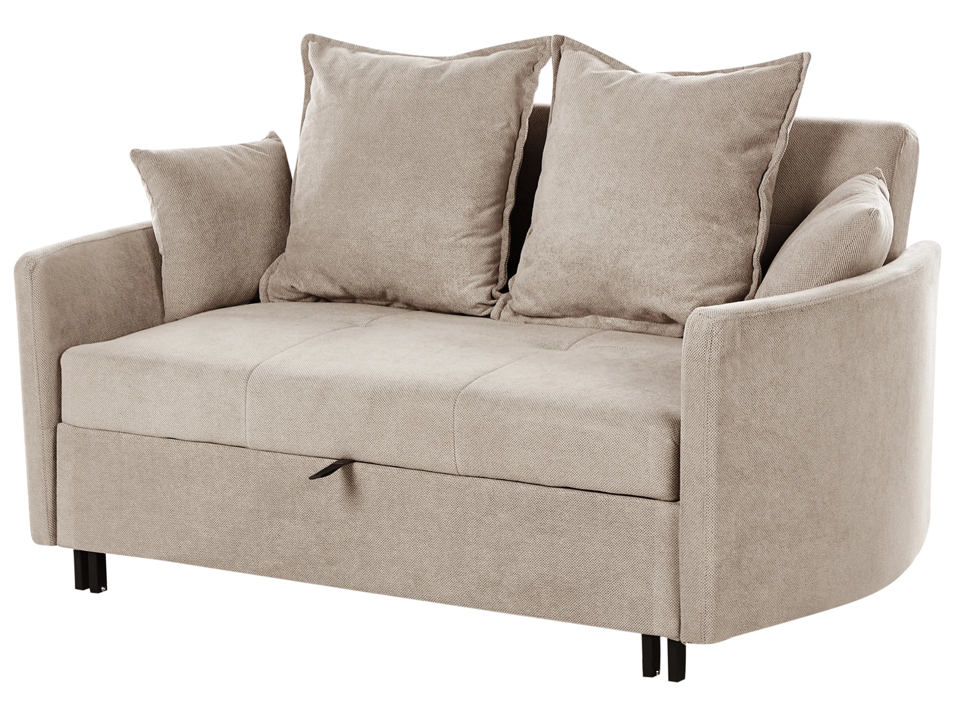  Sofa Bed 2 Seater HOVIN Fabric Taupe
