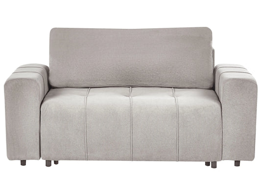  Sofa Bed 2 Seater INNVIK Fabric Light Grey With Storage