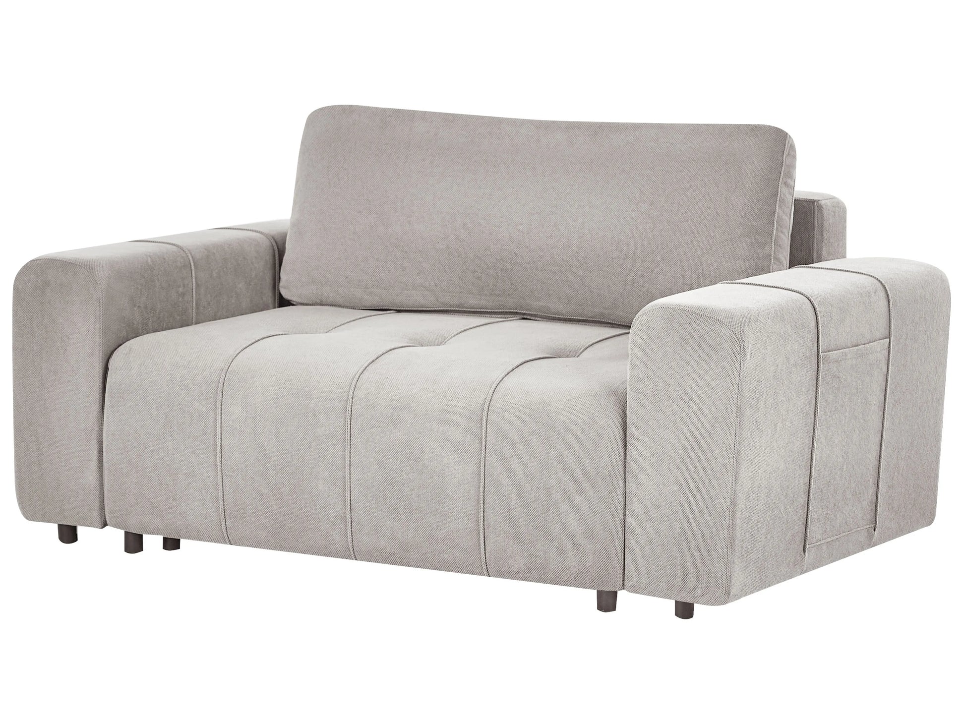  Sofa Bed 2 Seater INNVIK Fabric Light Grey With Storage