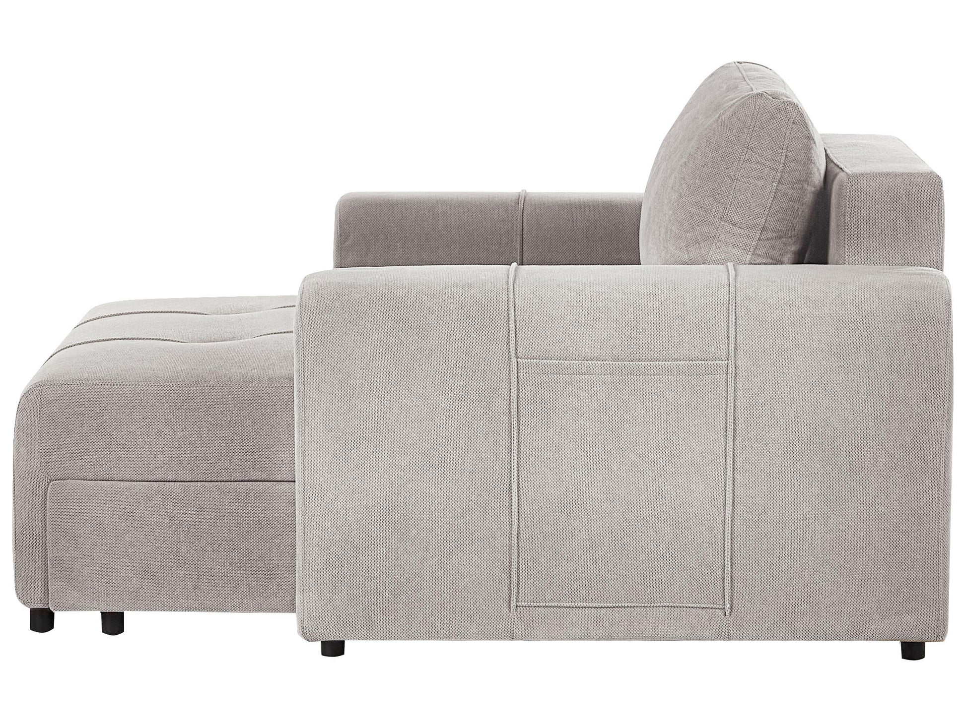  Sofa Bed 2 Seater INNVIK Fabric Light Grey With Storage