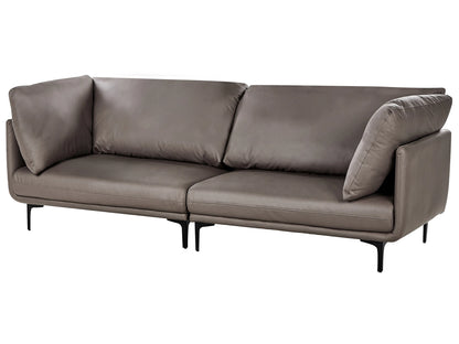  Sofa 3 Seater REVSNES Faux Leather Brown