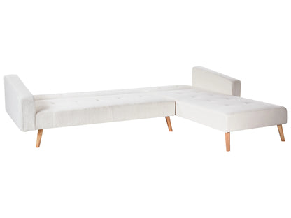  Corner Sofa Bed 4 Seater VADSO Boucle Off-White Left Hand