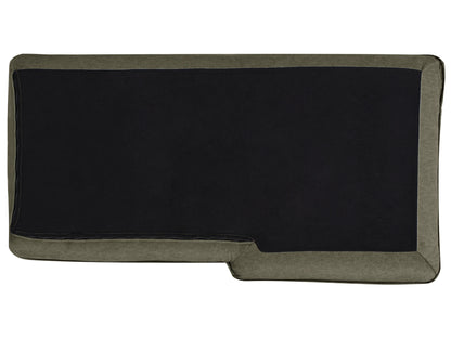  Corner Sofa 3 Seater ELVENES Fabric Dark Green Right Hand