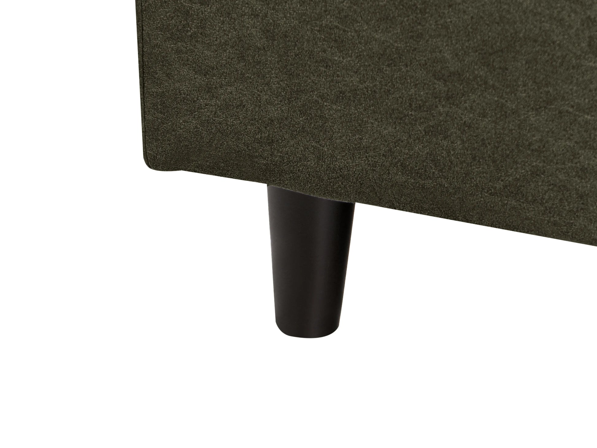  Corner Sofa 3 Seater ELVENES Fabric Dark Green Left Hand