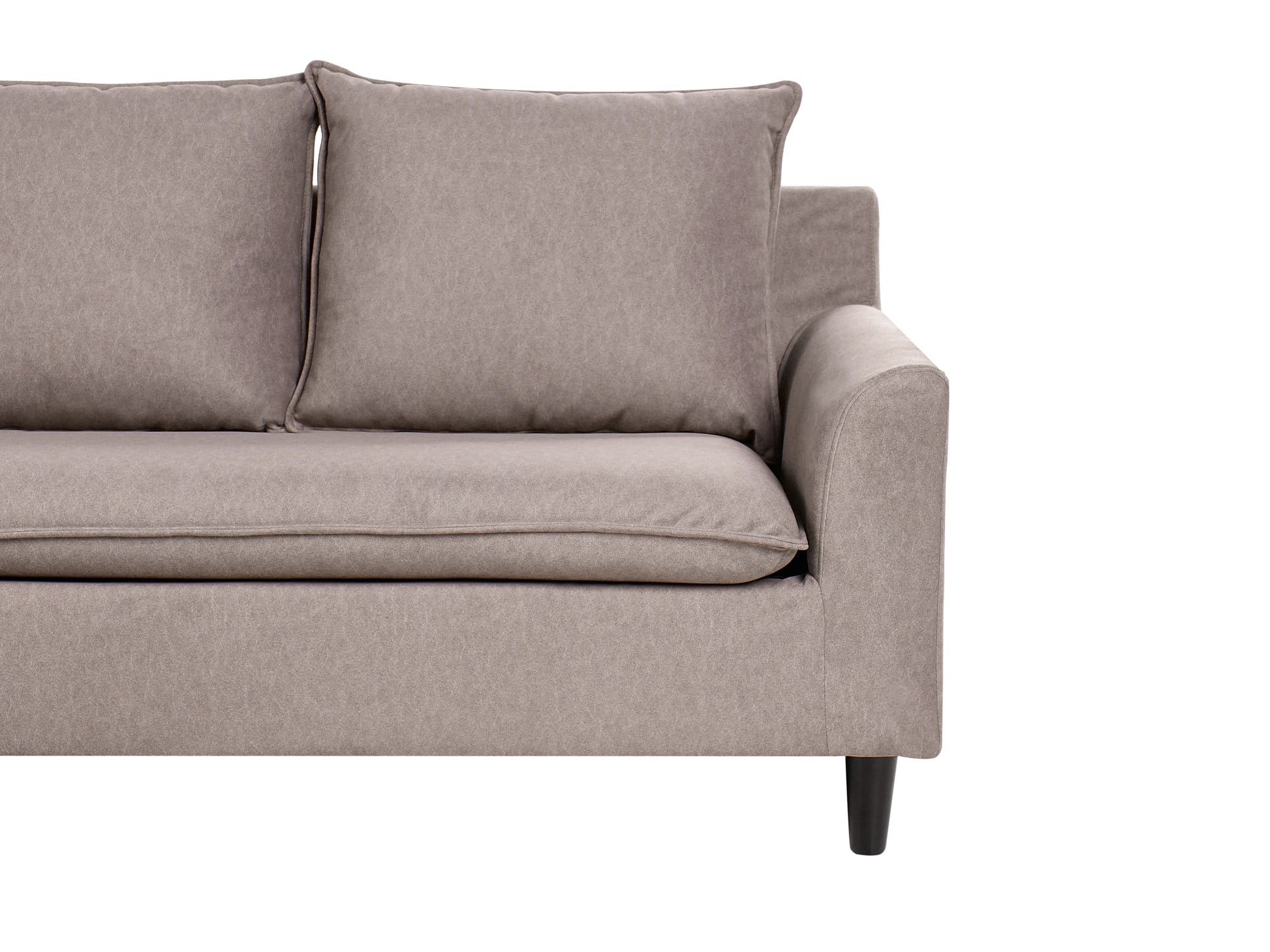  Corner Sofa 3 Seater ELVENES Fabric Taupe Right Hand
