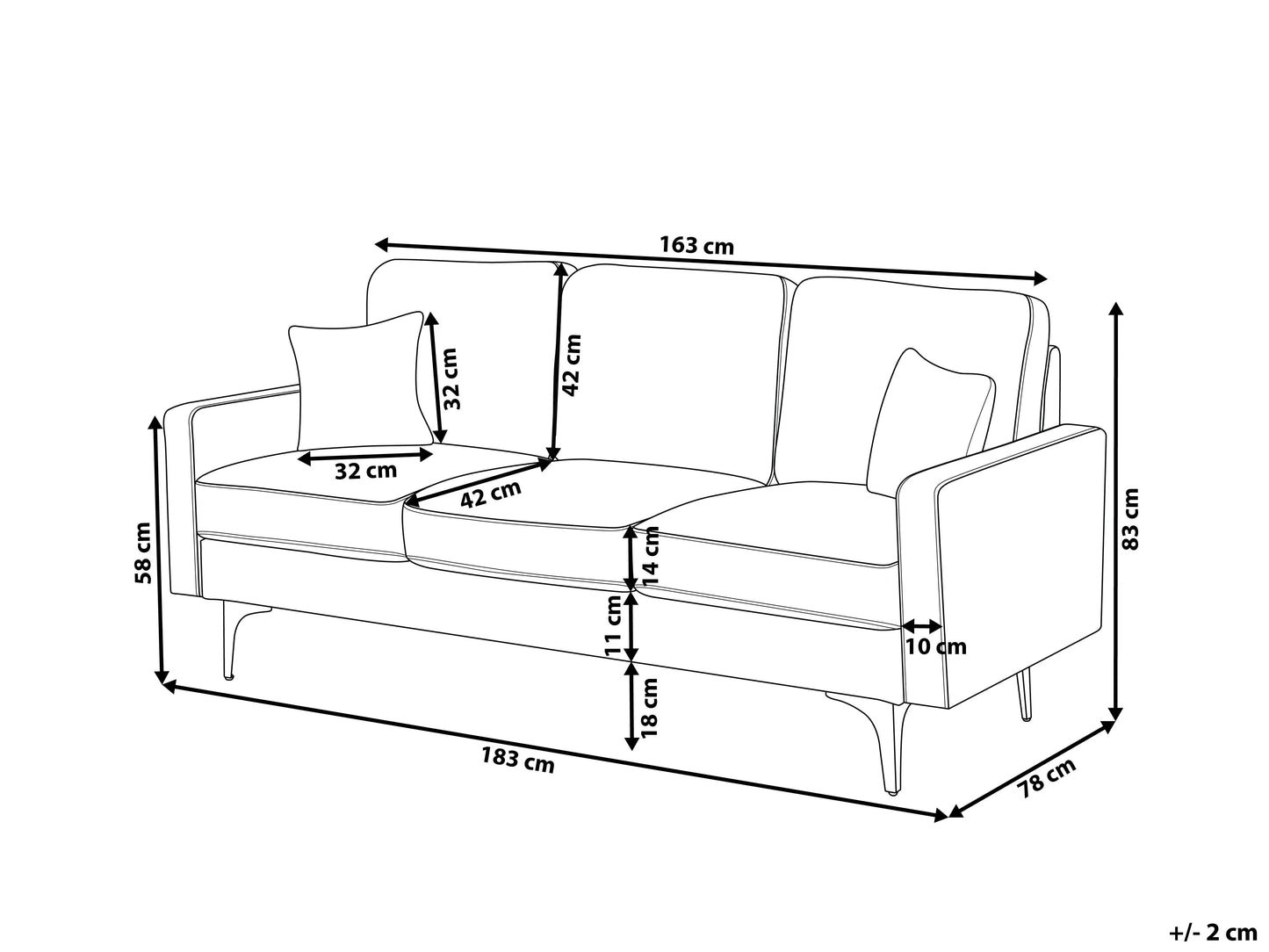 Sofa 3 Seater GAVLE Boucle Beige
