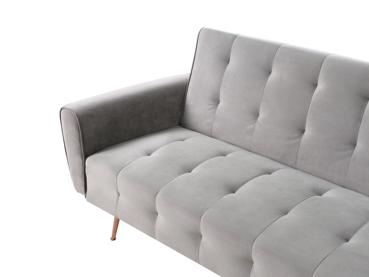  Sofa Bed 3 Seater SELNES Velvet Light Grey