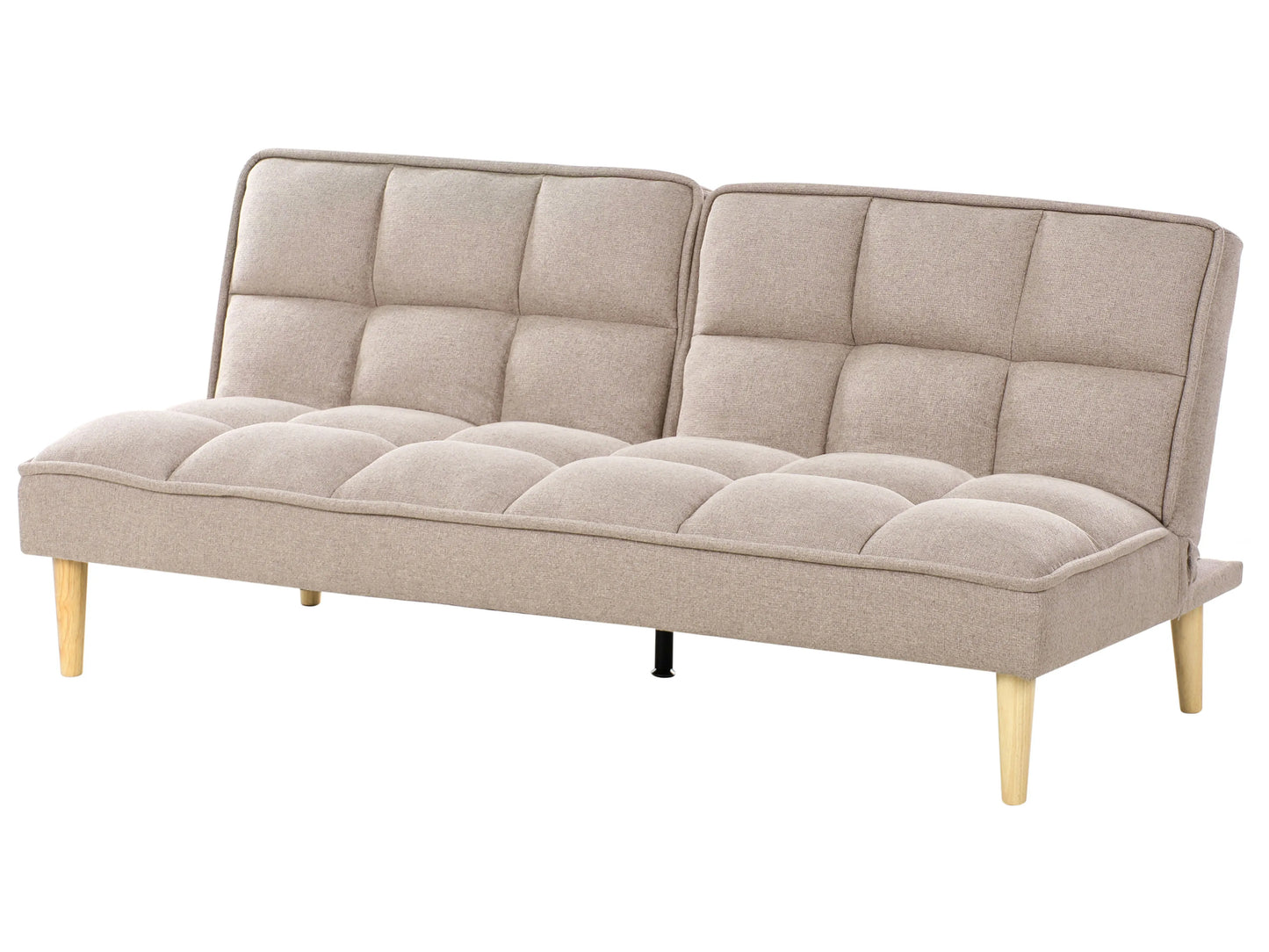  Sofa Bed 3 Seater SILJAN Fabric Light Brown