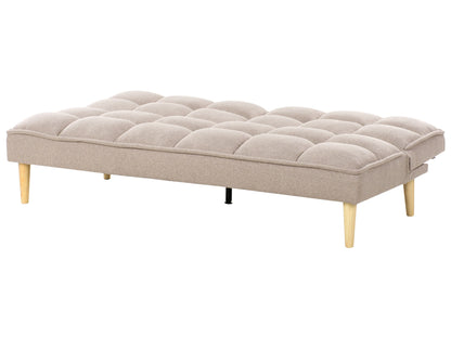  Sofa Bed 3 Seater SILJAN Fabric Light Brown