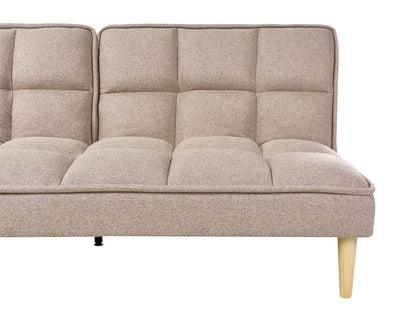  Sofa Bed 3 Seater SILJAN Fabric Light Brown