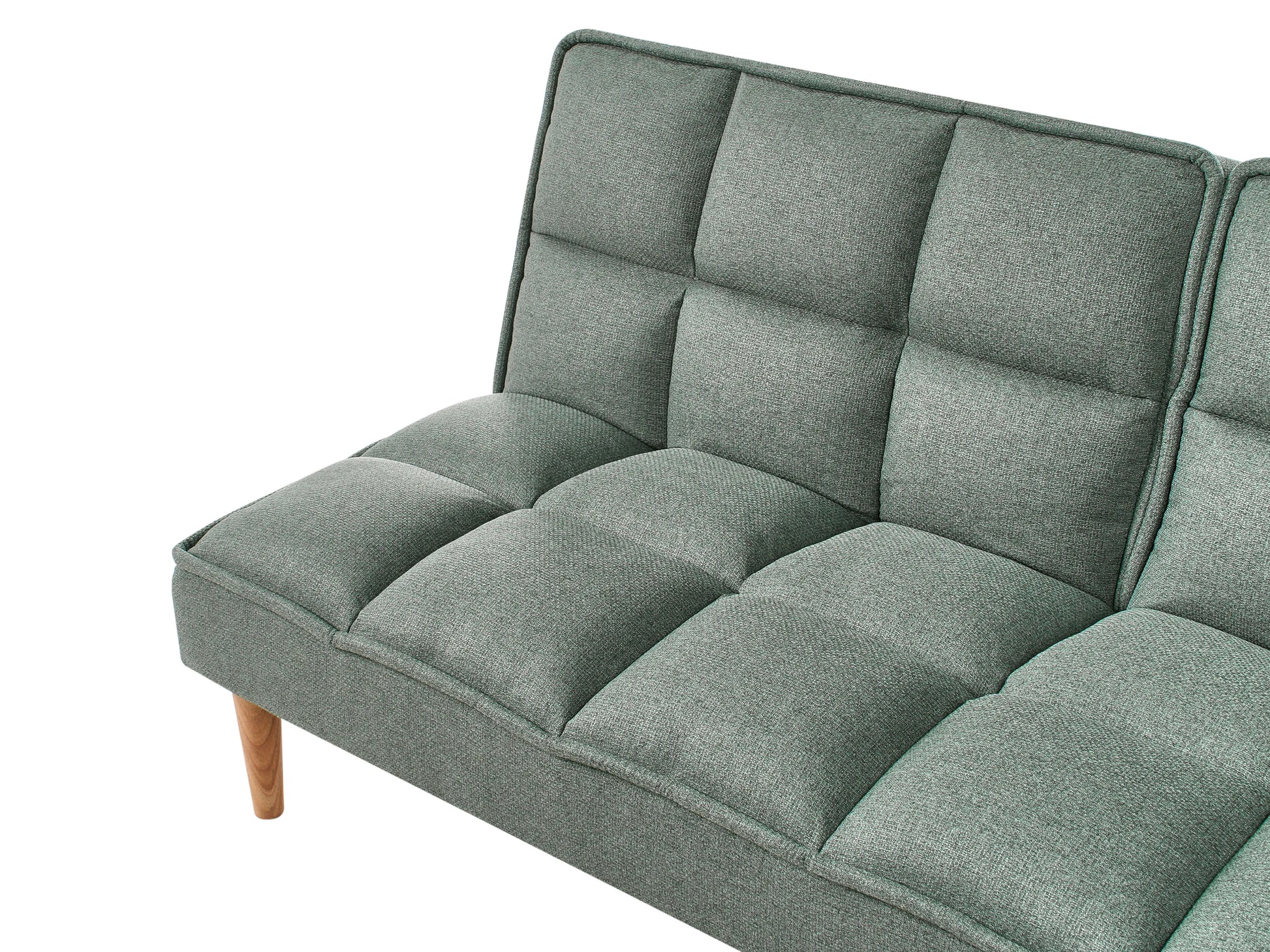  Sofa Bed 3 Seater SILJAN Fabric Light Green