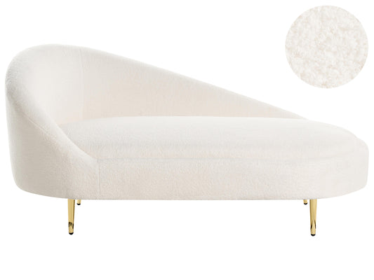  Left-Hand Chaise Lounge VALREAS Boucle Off-White