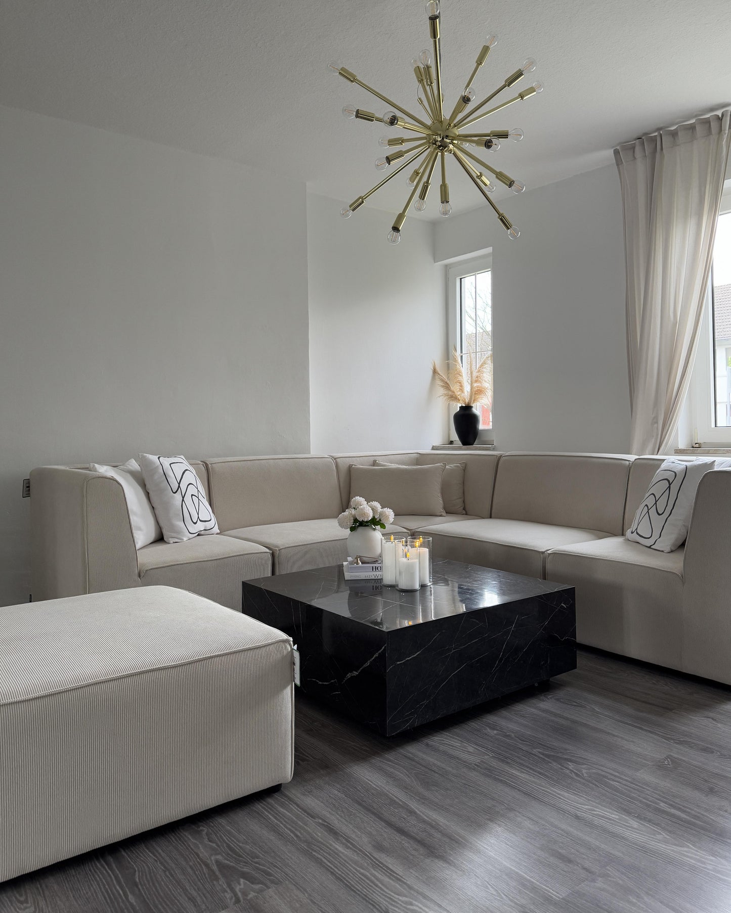  1-Seat Section LEMVIG Corduroy Light Beige