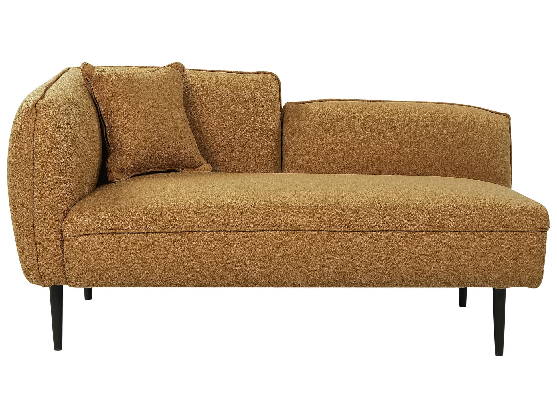  Left-Hand Chaise Lounge CHEVANNES Boucle Mustard