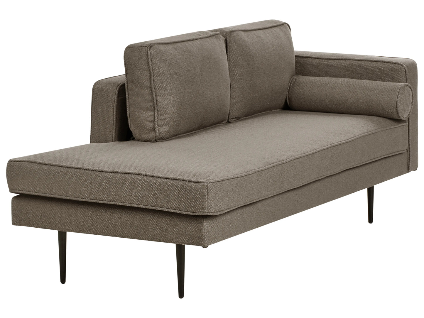  Right-Hand Chaise Lounge MIRAMAS Fabric Brown