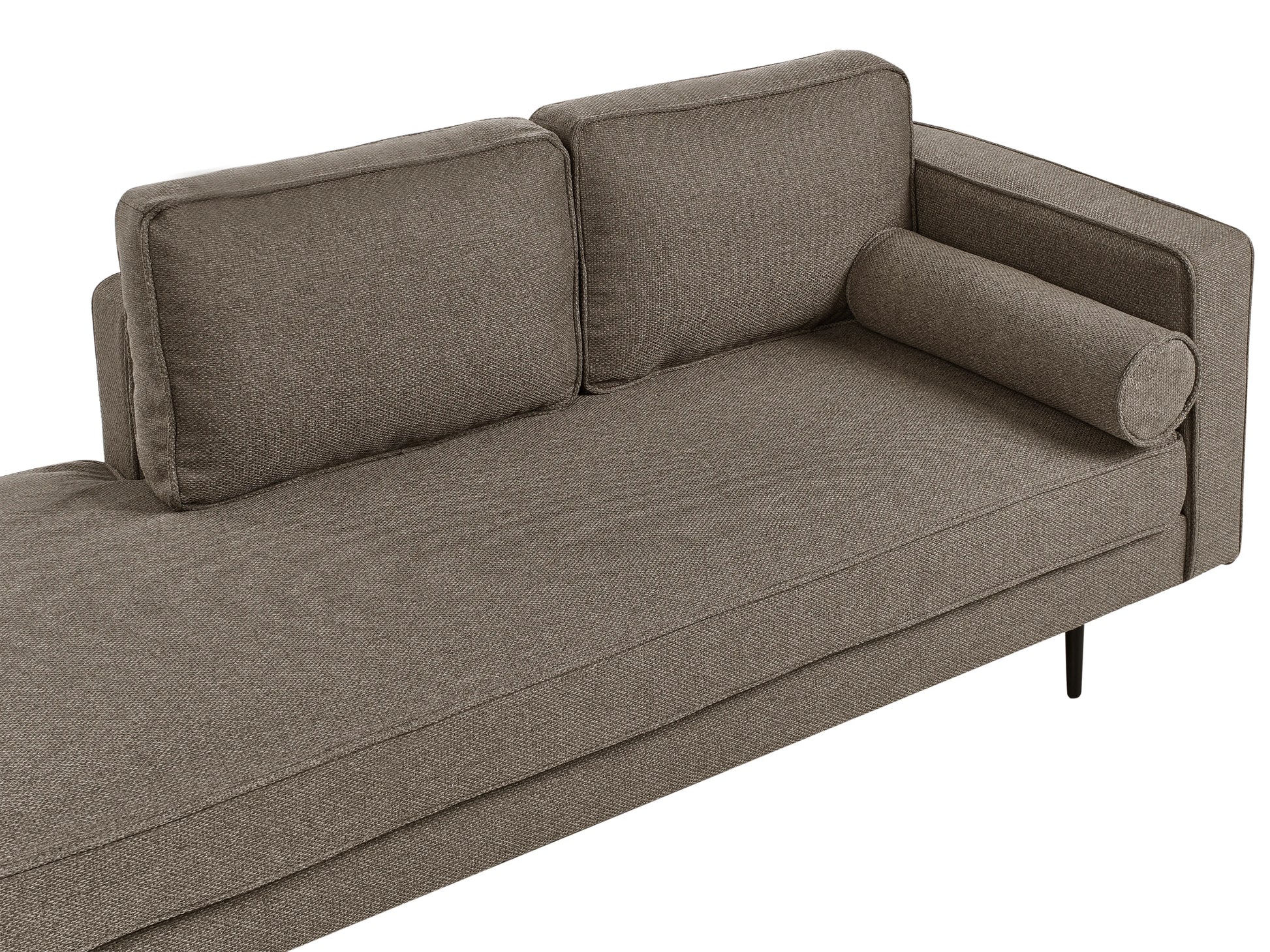  Right-Hand Chaise Lounge MIRAMAS Fabric Brown