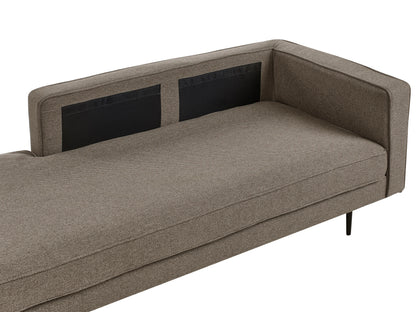  Right-Hand Chaise Lounge MIRAMAS Fabric Brown