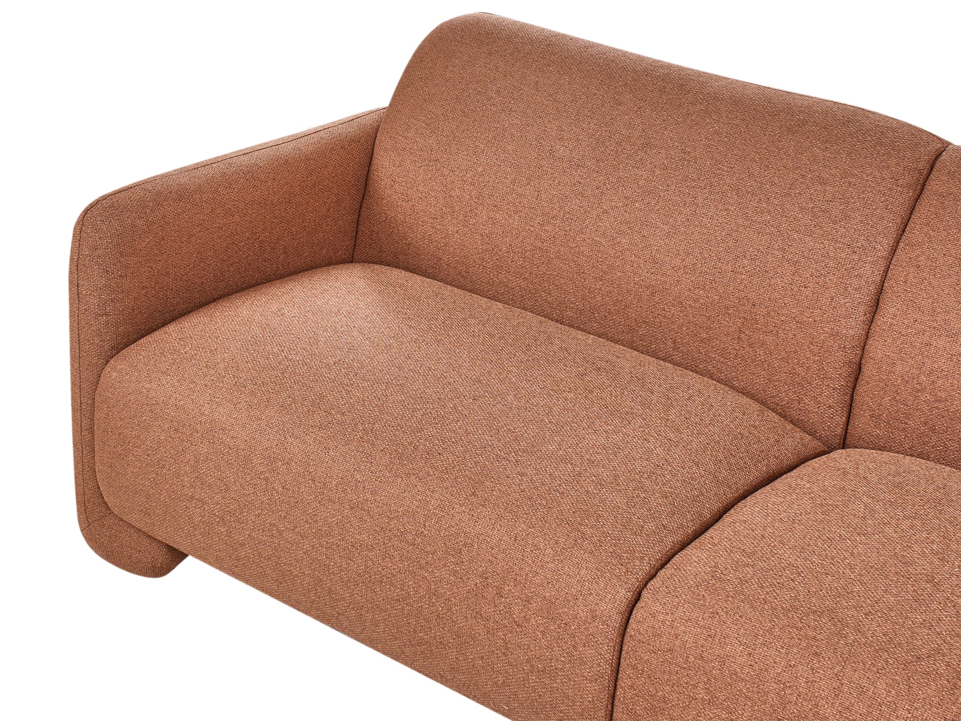  Sofa 3 Seater SALAND Fabric Golden Brown