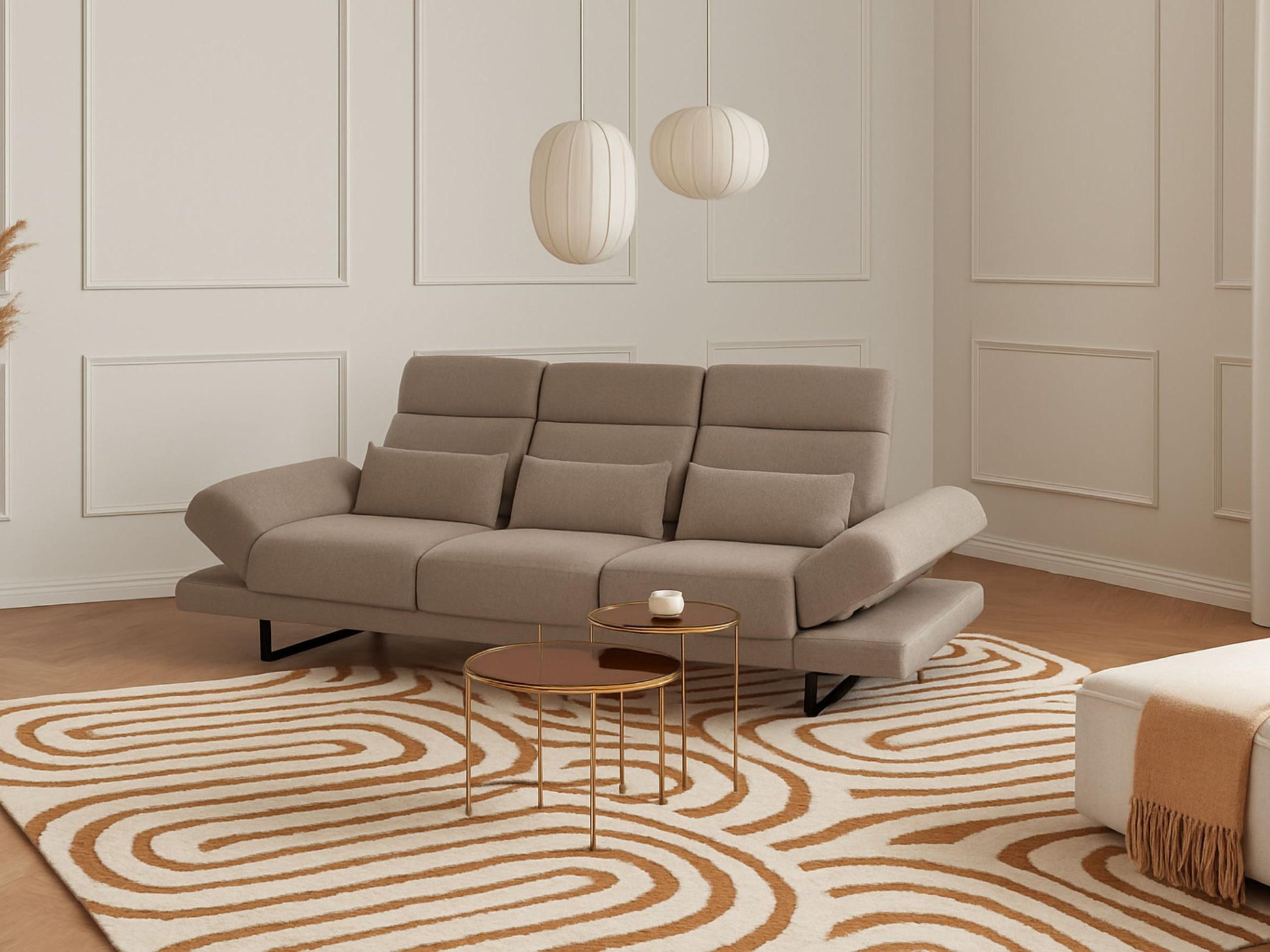  Sofa 3 Seater IKAST Fabric Taupe