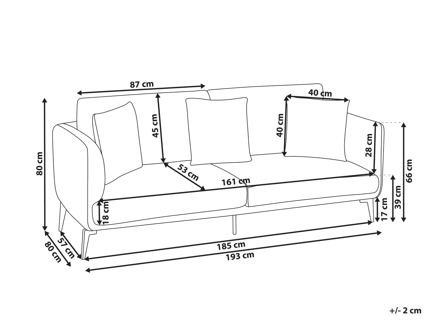  Sofa 3 Seater BODUM Velvet Taupe