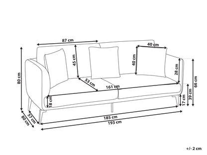  Sofa 3 Seater BODUM Velvet Taupe