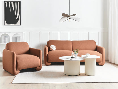  Sofa 3 Seater SALAND Fabric Golden Brown