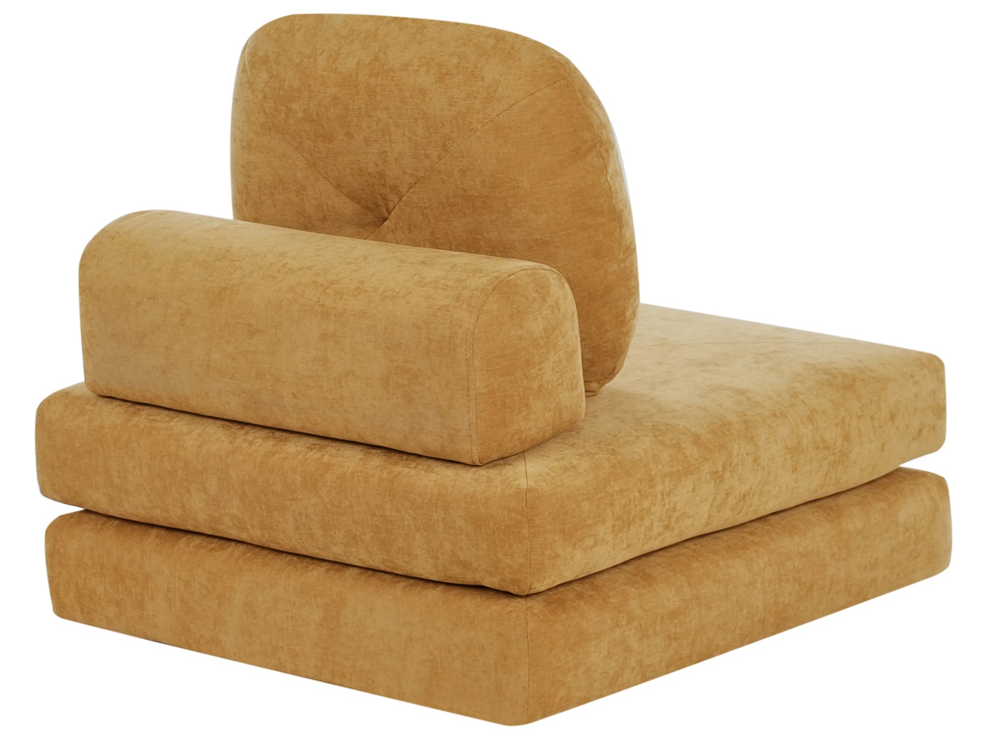  Single Sofa Bed OLDEN Chenille Mustard