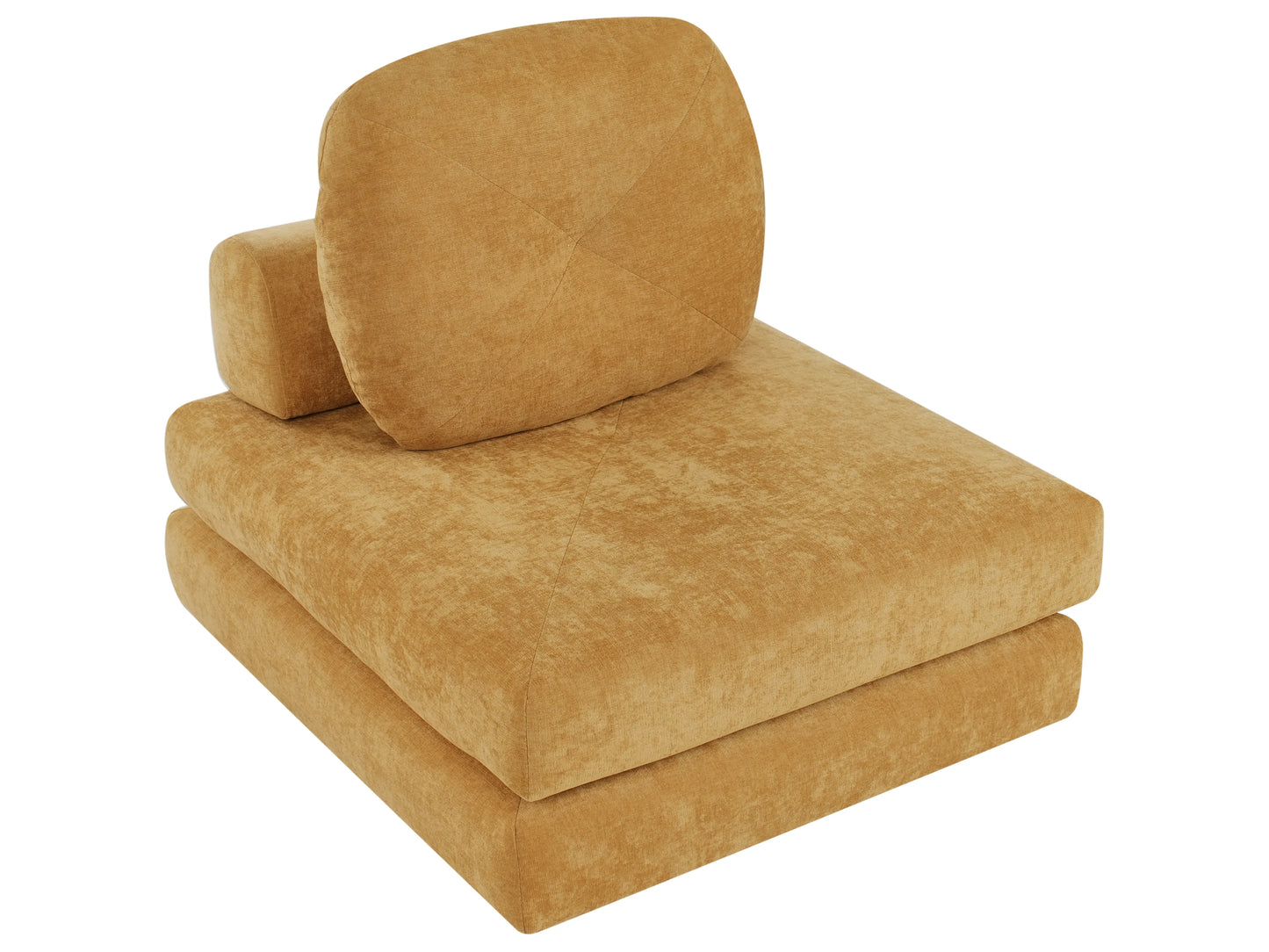  Single Sofa Bed OLDEN Chenille Mustard