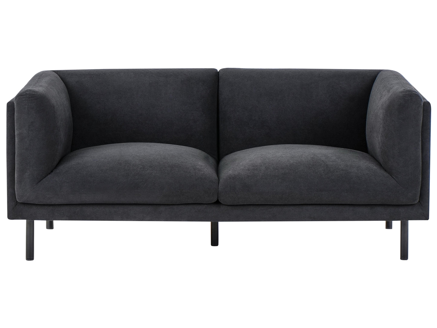  Sofa 2 Seater VORGOD Fabric Black