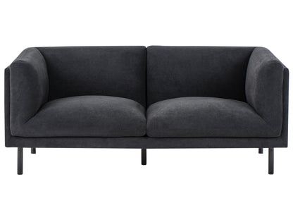  Sofa 2 Seater VORGOD Fabric Black