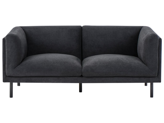  Sofa 2 Seater VORGOD Fabric Black