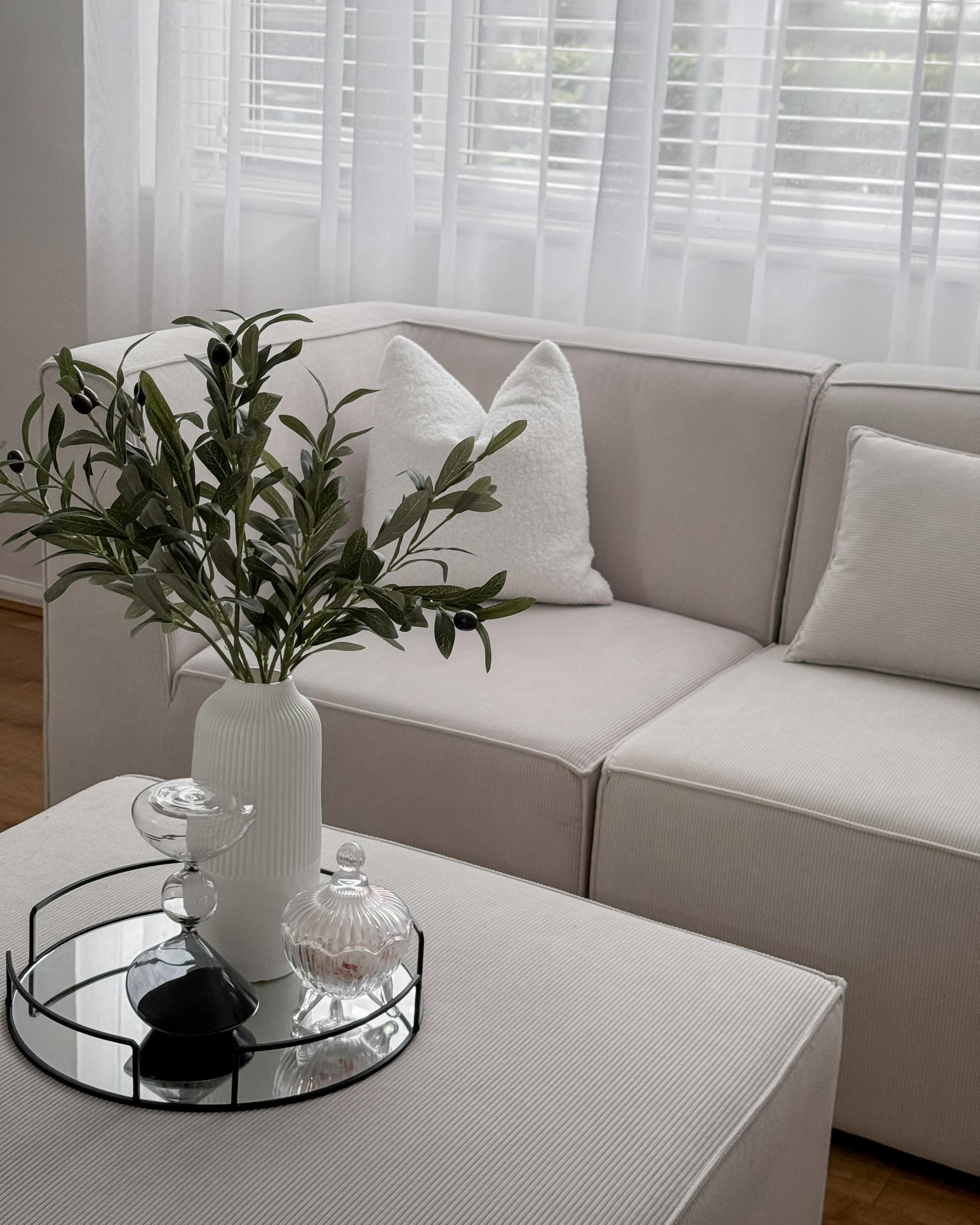  Modular Sofa 2 Seater LEMVIG Corduroy Off-White