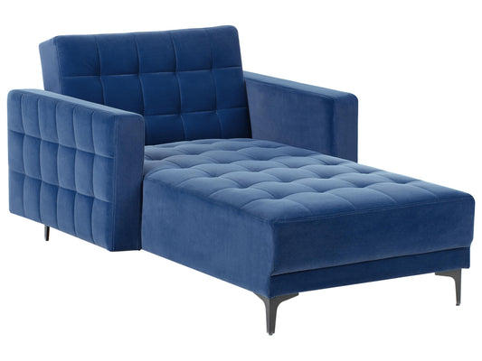  Chaise Longue ABERDEEN Velvet Blue