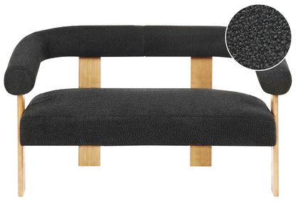  Sofa 2 Seater ILBRO Boucle Black/ Light Brown