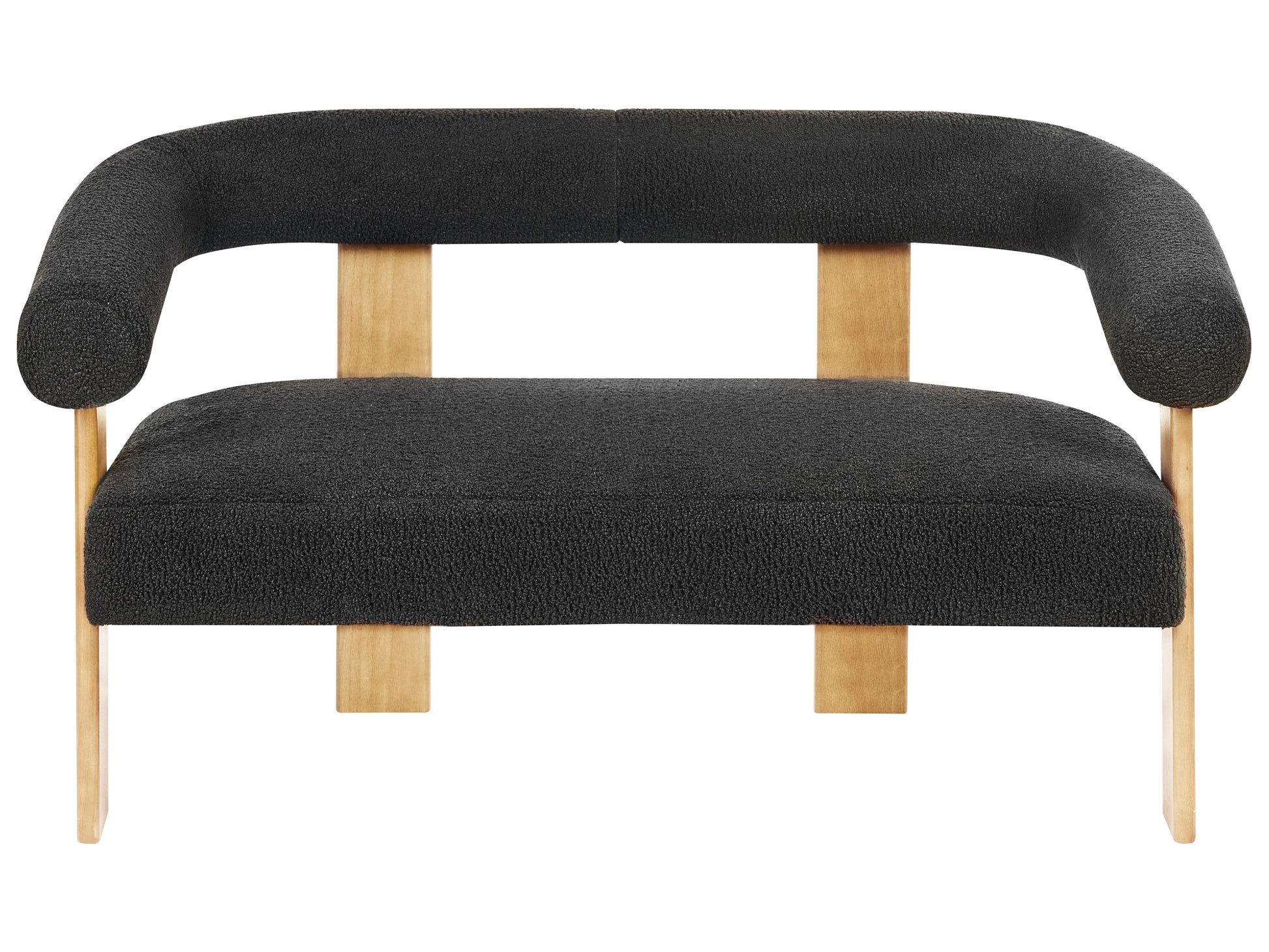  Sofa 2 Seater ILBRO Boucle Black/ Light Brown