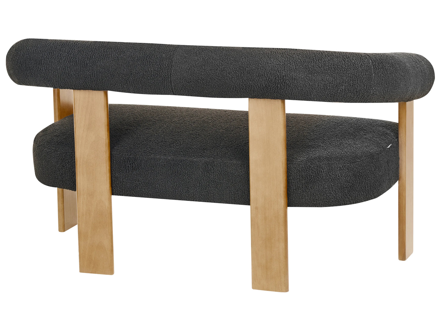  Sofa 2 Seater ILBRO Boucle Black/ Light Brown