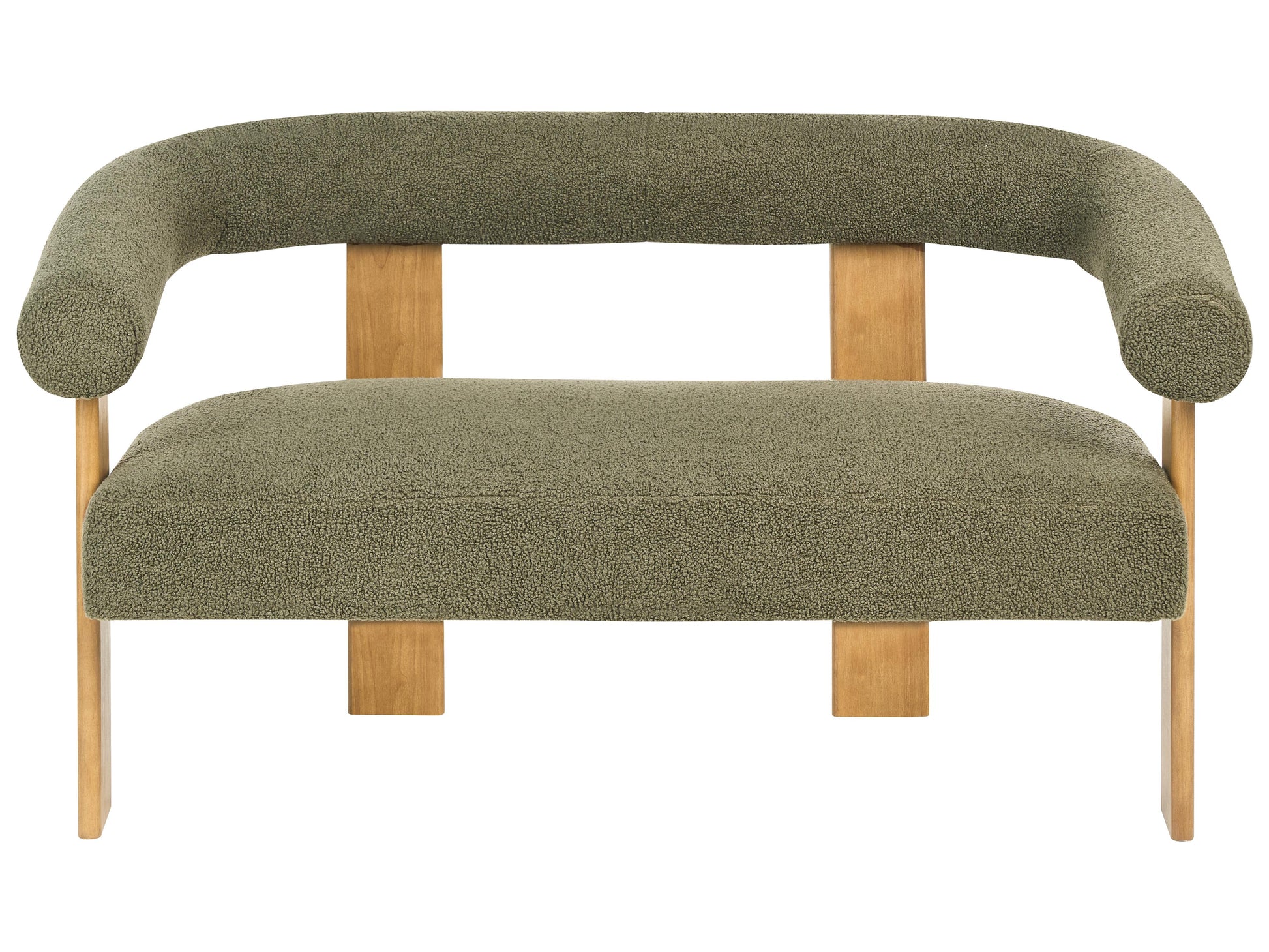  Living Room Set ILBRO Boucle Green/ Light Brown