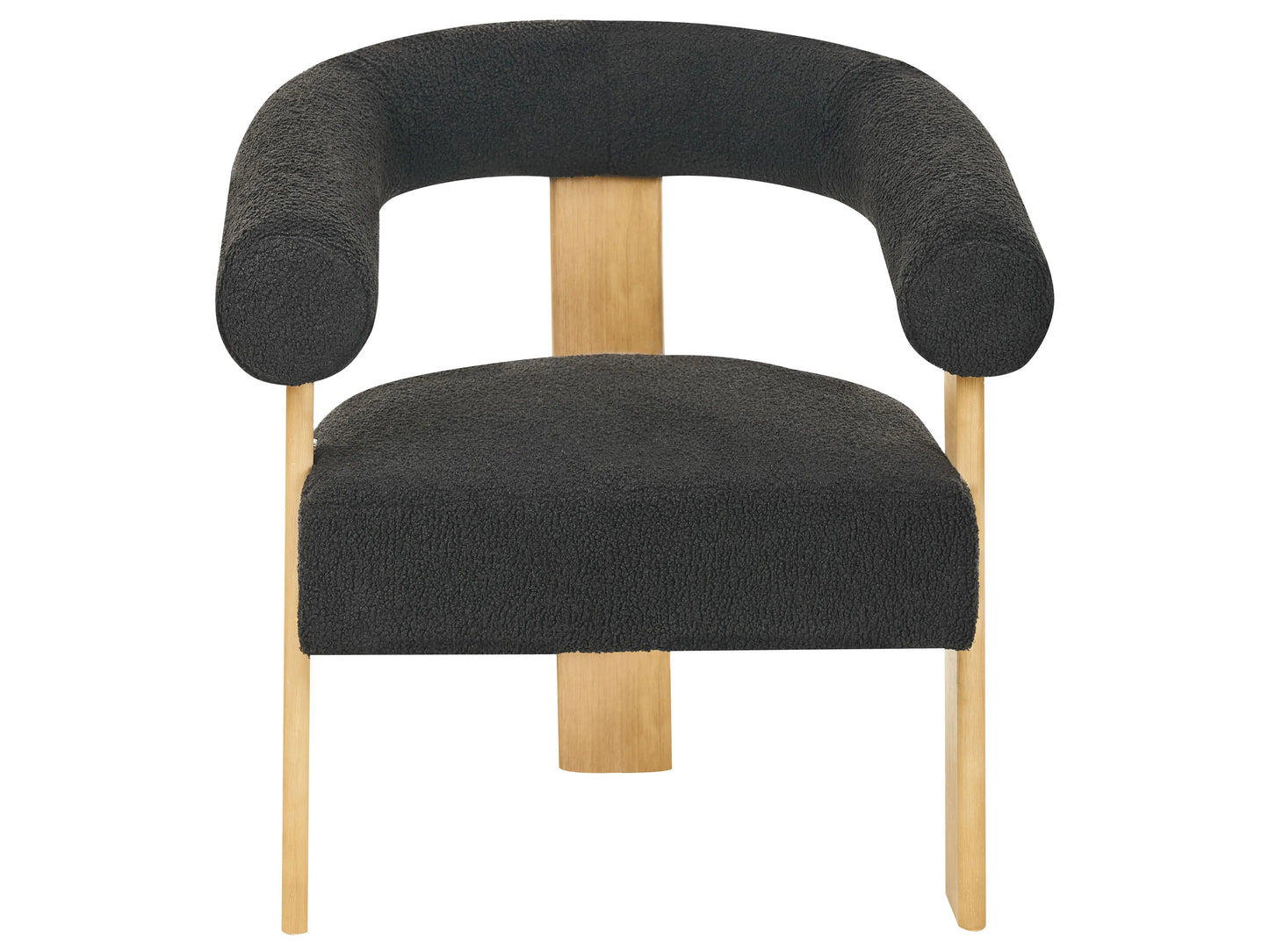 Living Room Set ILBRO Boucle Black/ Light Brown