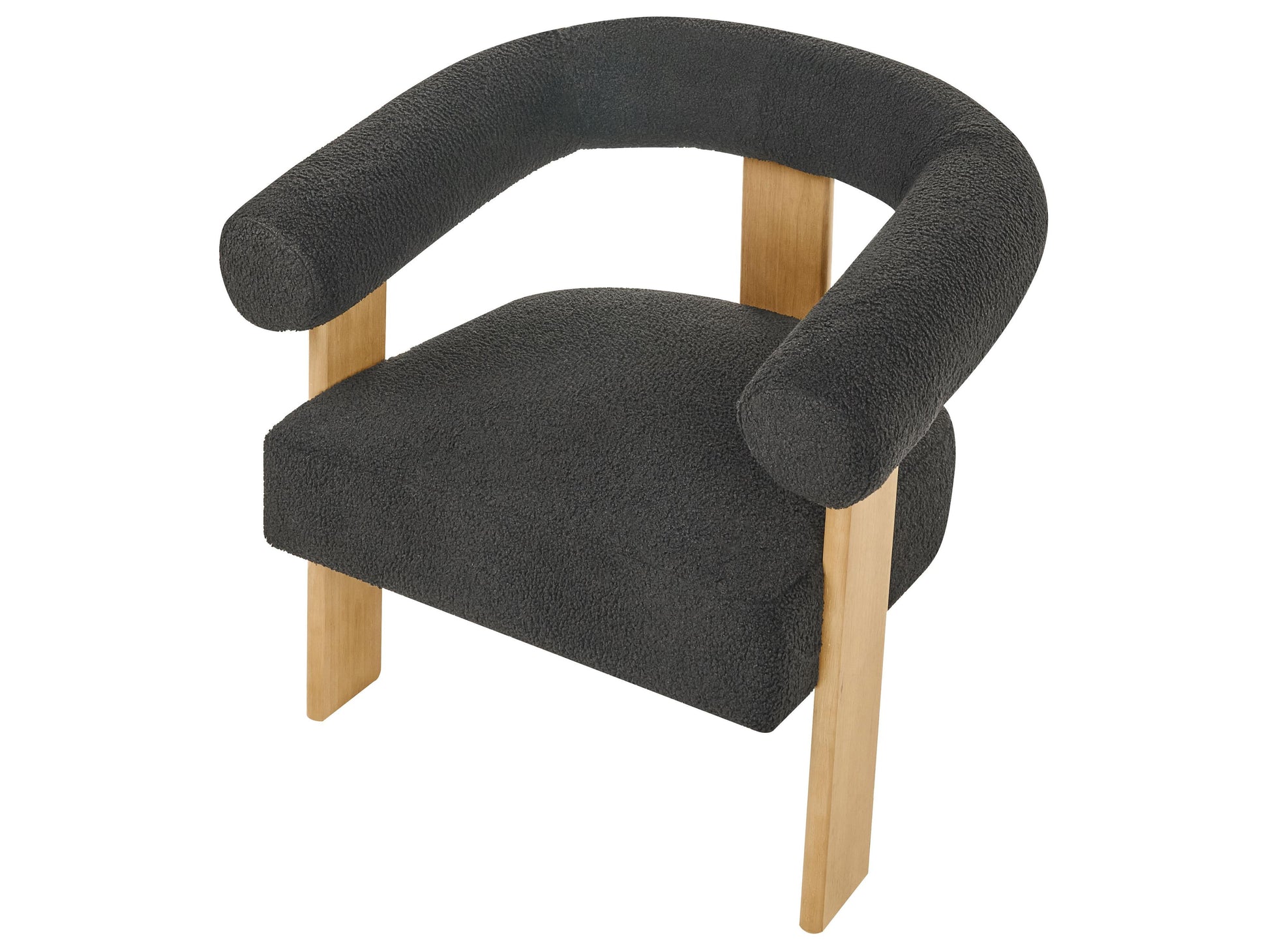 Living Room Set ILBRO Boucle Black/ Light Brown