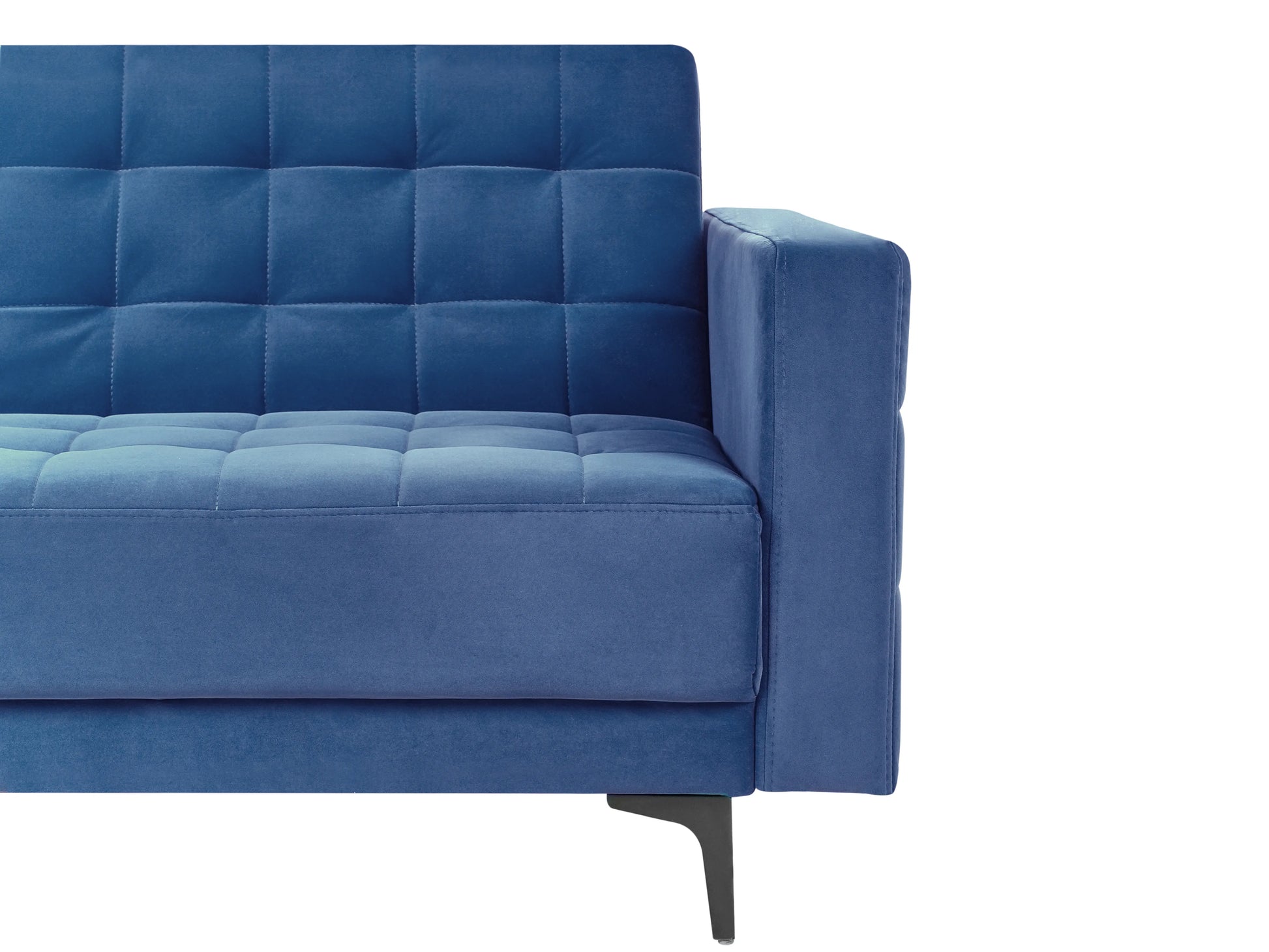  Modular Corner Sofa Bed 4 Seater ABERDEEN Velvet Blue Right Hand